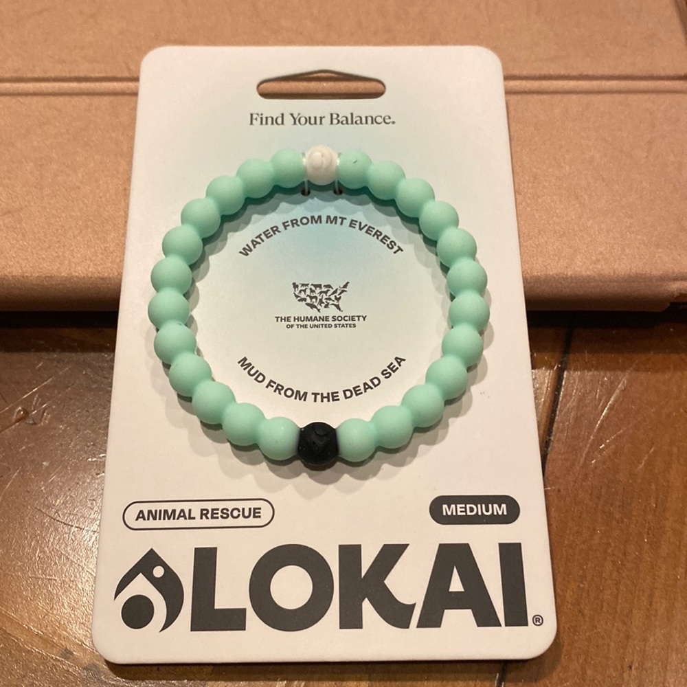 Beautiful brand new Lokai bracelet size medium beautiful mint green color